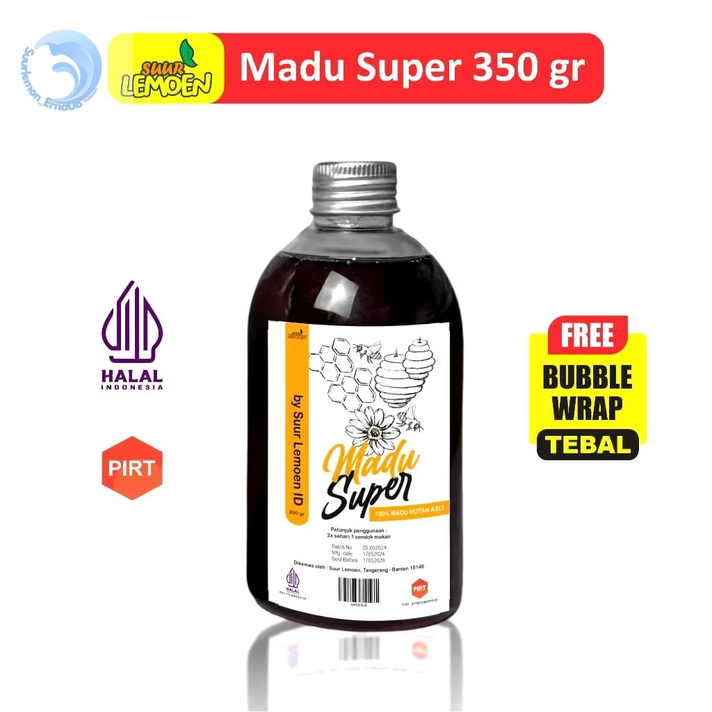 

Suur Lemoen Madu Murni Multiflora Super 1KG - Natural Raw Honey - Madu Asli Tanpa Campuran