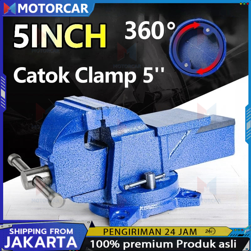 Catok Clamp 5'' / Catok Paron / Ragum Klem / Catok Meja / Bench Vise / Ragum Tanggem Alat Jepit Serb