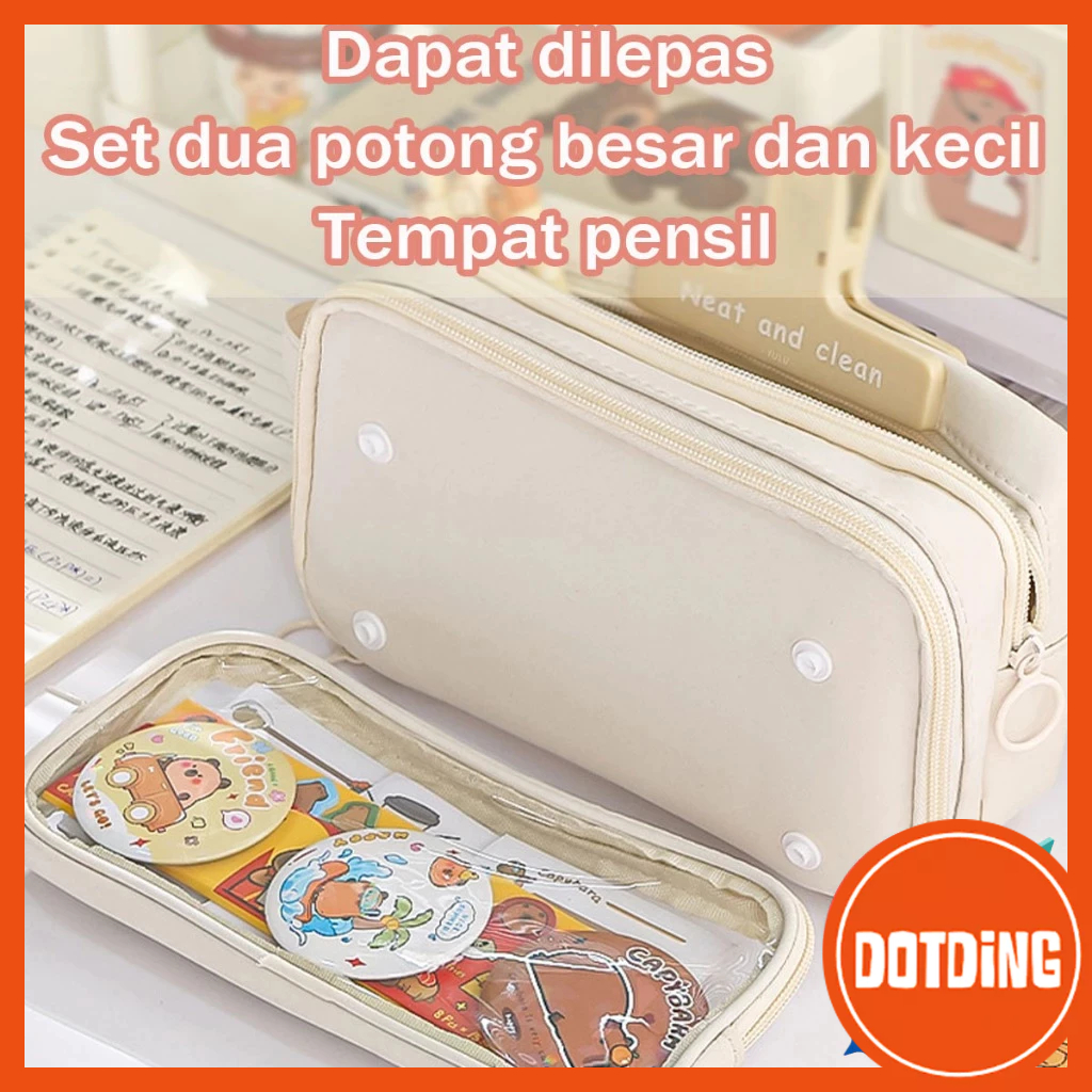 

[COD] Kotak Pensil Alat Tulis dengan Kantong Depan yang Dapat Dilepas Kapasitas Besar 10 Lapisan Organizer Kreatif Tas Kosmetik Portabel untuk Perlengkapan Kantor Sekolah Sehari-hari