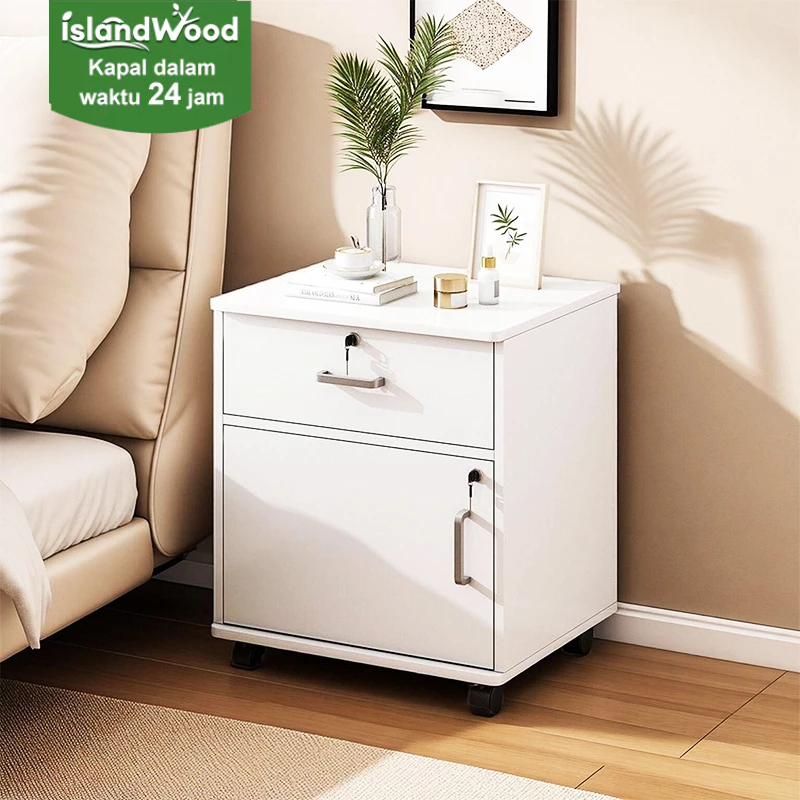 Meja Nakas kayu Meja Nakas Bedside Dengan Kunci Laci Loker Meja Nakas Bed Lemari kantor Meja Nakas