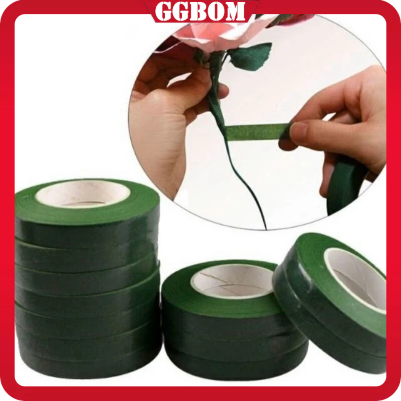 

Floral Tape Roll 30yard / Flower Tape Selotip Daun / Selotip Bunga Solasi Daun Bunga / Selotip Daun Hijau