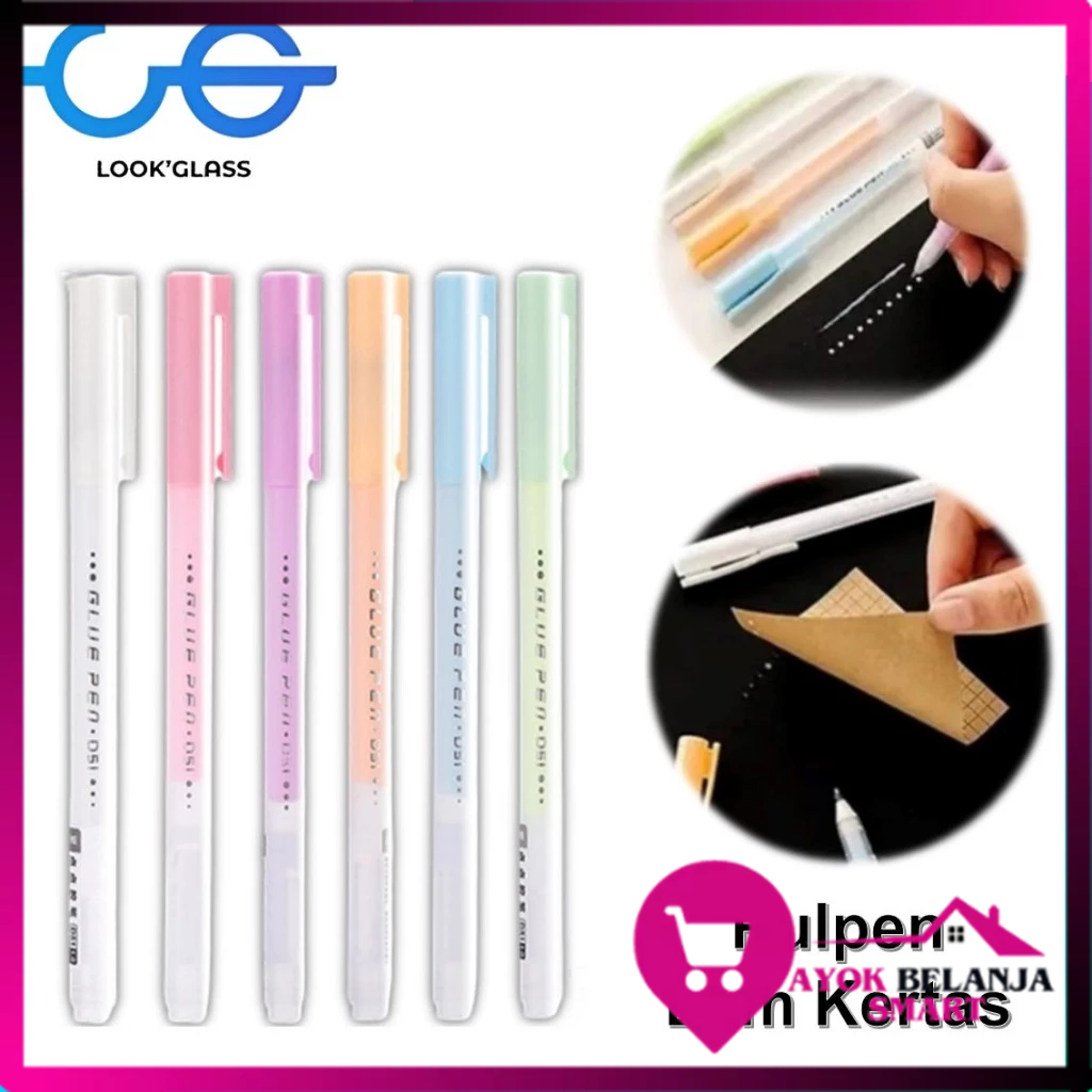 

ABS Pulpen Lem Kertas Cepat Kering Lem Cair Anti Bocor Bentuk Pena Glue Pen Stiker Scrapbook Diy Untuk Anak-Anak