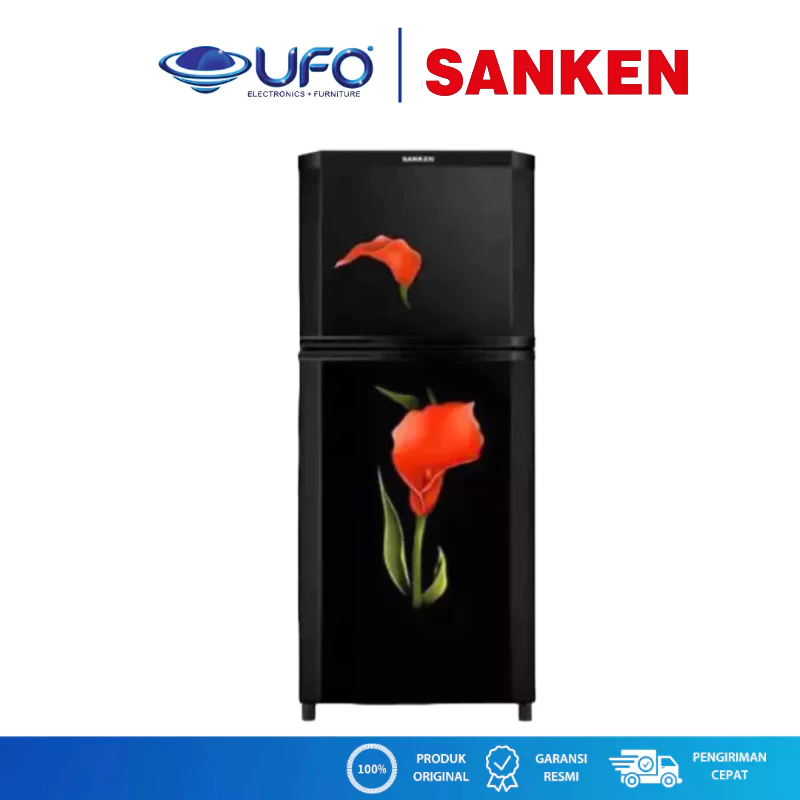 Sanken Kulkas 2 Pintu Big Freezer Lemari Es 230 Liter SKV237FRD