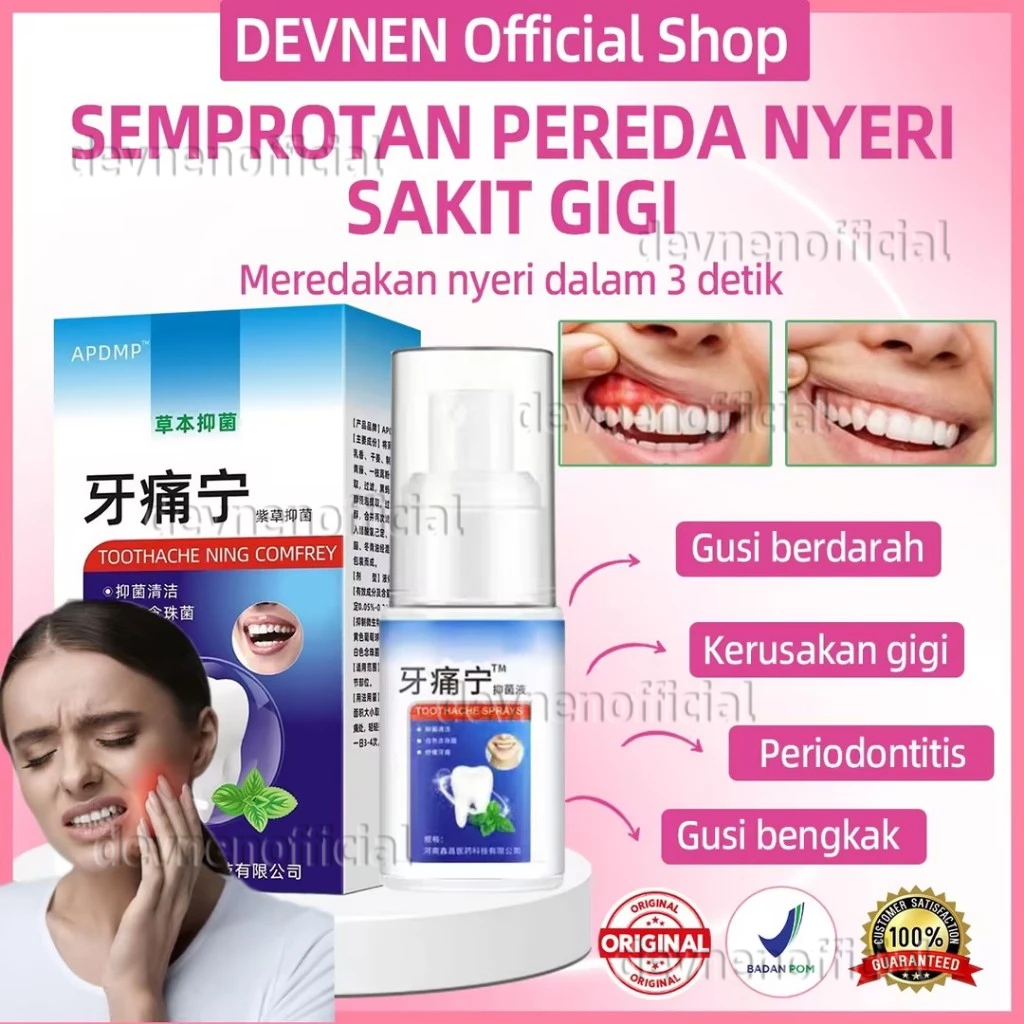 Obat Sakit Gigi Berlubang Ampuh Semprotan Pereda Nyeri Sakit Gigi obat gusi bengkak Gigi Bengkak Sem