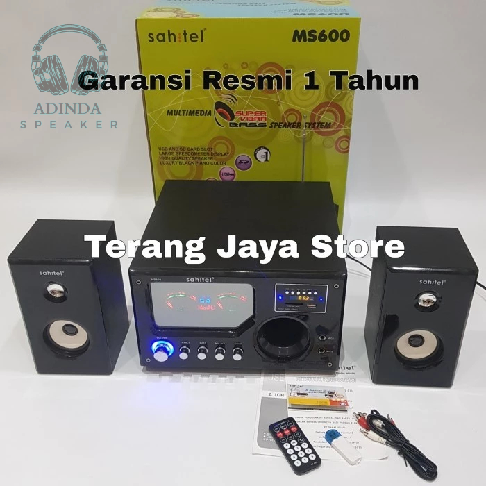 Terlaris!! Speaker Multimedia Sahitel Ms600 Speaker Super Vibra Bass (New Model)