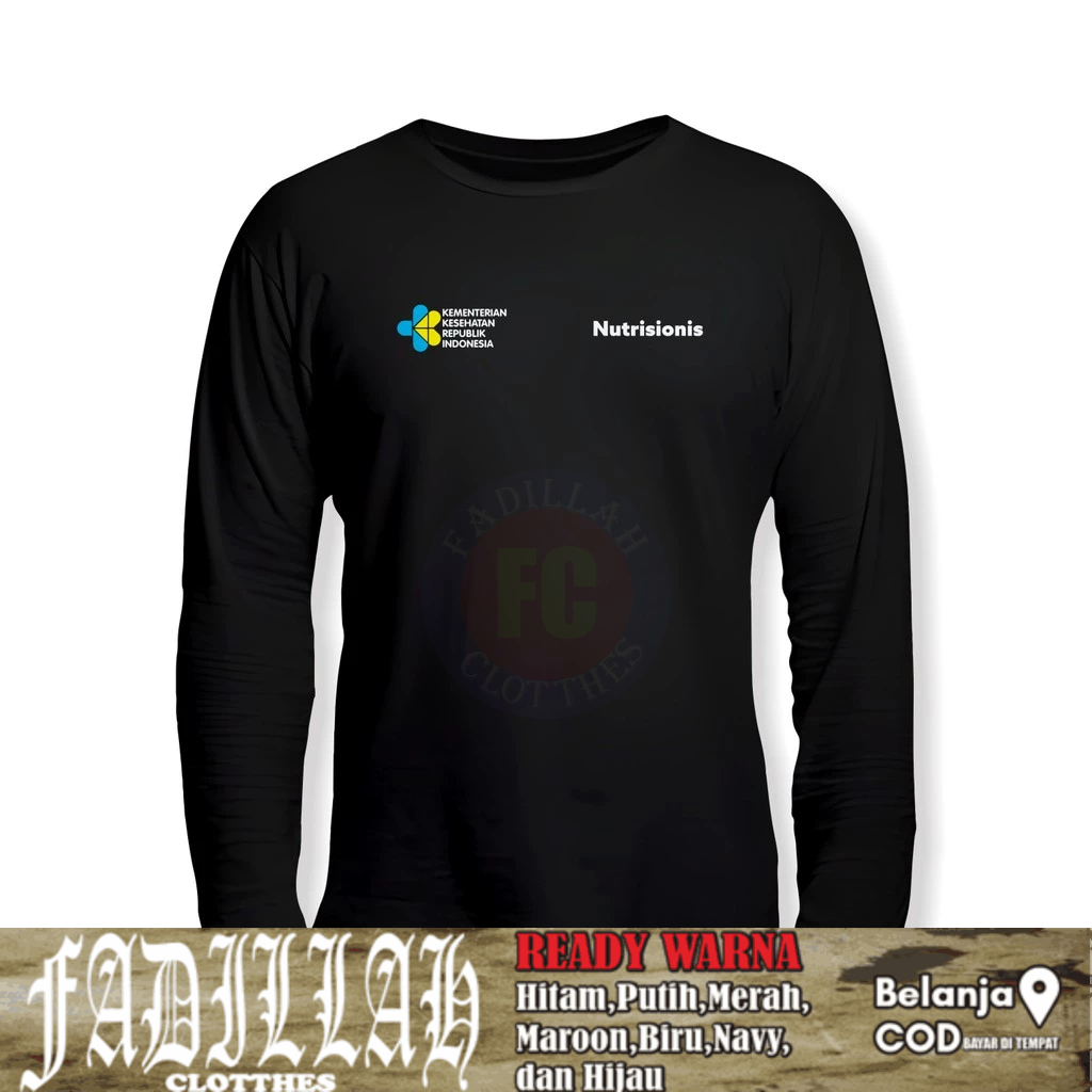 Baju Kaos Nutrisionis Dinas Kesehatan Lengan Panjang Kaos Distro