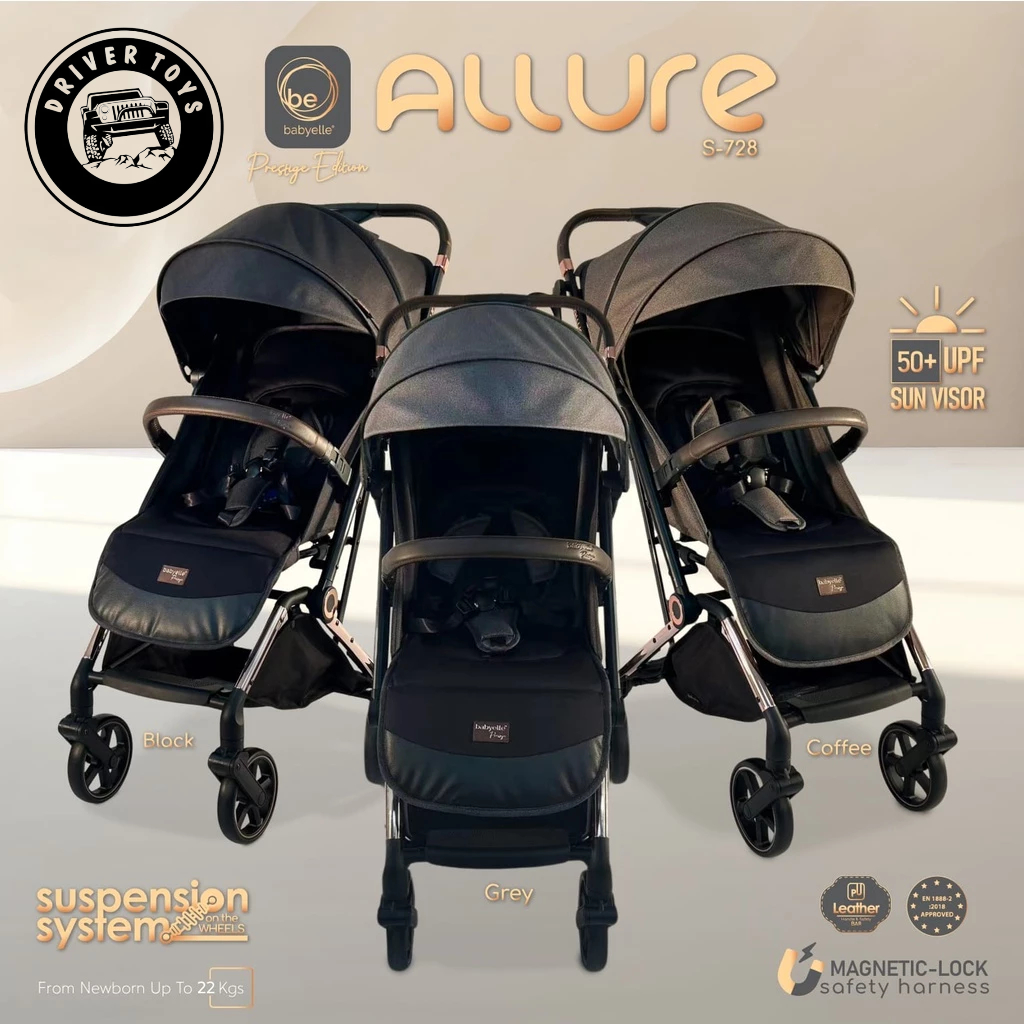 Stroller Bayi - Babyelle Stroller Allure S-728 | Stroller Cabin Size/Lipatan Kecil | Stroller Autofo