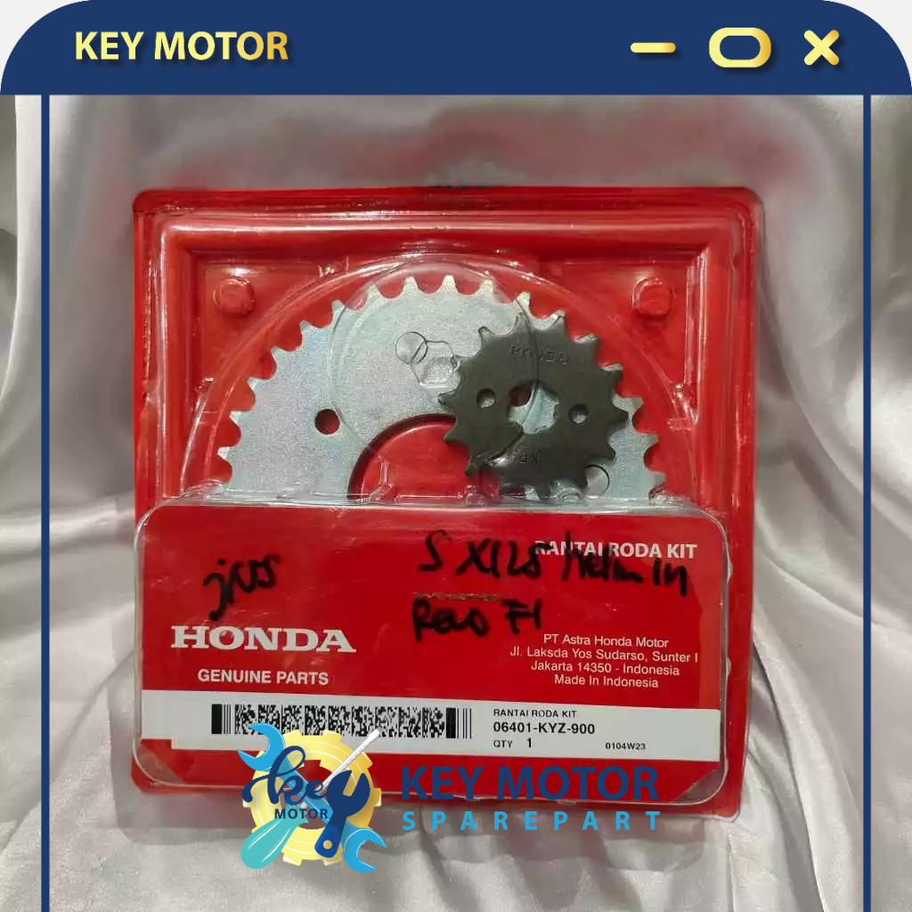 Gear Set / Kit Paket Rantai Roda Honda Motor Supra X 125 Helm In / Revo FI / Supra X 125 FI