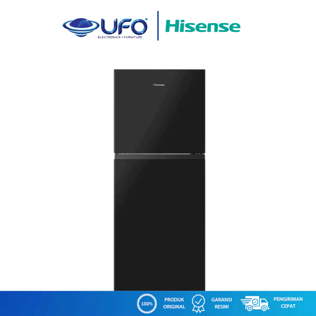 Hisense Kulkas 2 Pintu Kapasitas 233 Liter RT266N41BN | Lemari Es | RT-266N41BN Series Premium Black