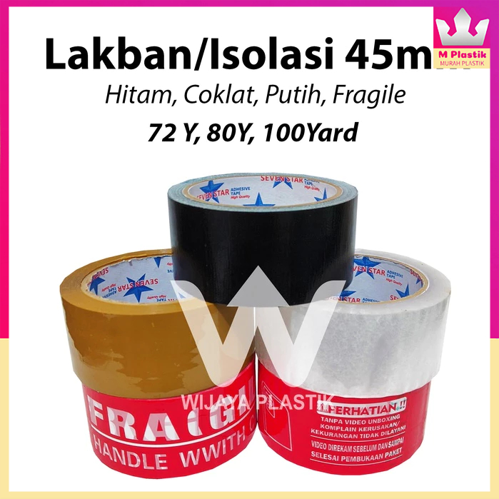 

Aneka Isolasi/Lakban Besar (Hitam/Coklat/Bening/Fragile) --- 72 80 100 yard @Roll | isolasi lakban kualitas bagus mudah lengket hitam coklat bening fragile olshop awas ekonomis murah termurah kuat Roll