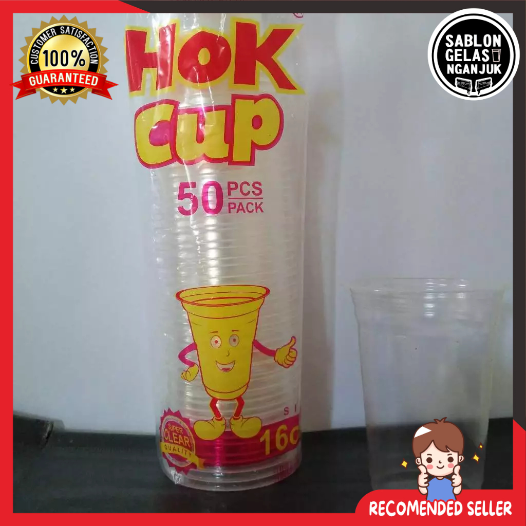 Gelas CUP HOK POLOS 16oz 4gr