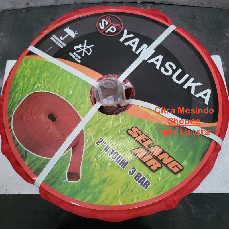 Sunny Hose 3 Inch Selang Buang Alkon 2 Inch Bahan Karet Selang Air Irigasi Warna Merah 3 Bar Merk Ya