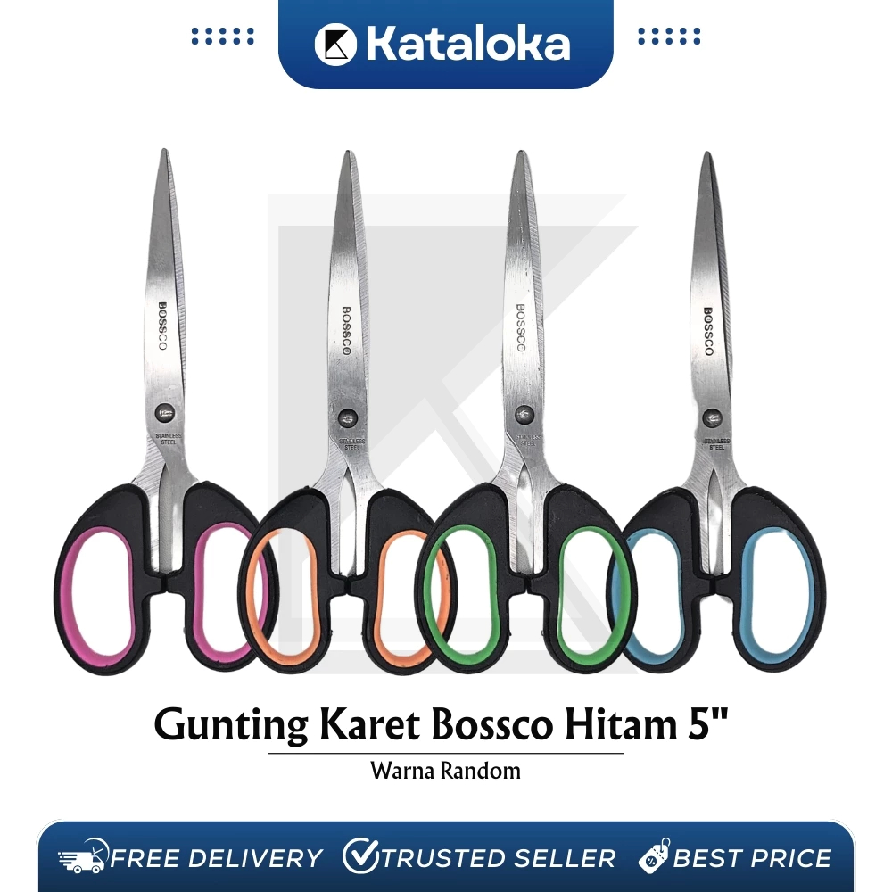 

YUH 1 lembar (12 pcs) Gunting Scissors BOSSCO 6.5 Inch BC-666