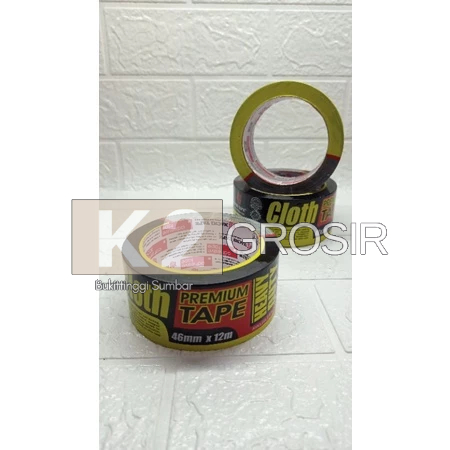 Lakban Kain / Jilid NACHI Cloth TAPE 2 Inch 46mmx12m Hitam