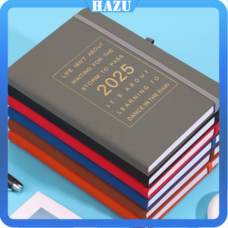 

Buku Agenda Softcover Monthly Planner Notebook 304 Halaman Buku Rancangan 2025 Kulit PU Premium A5