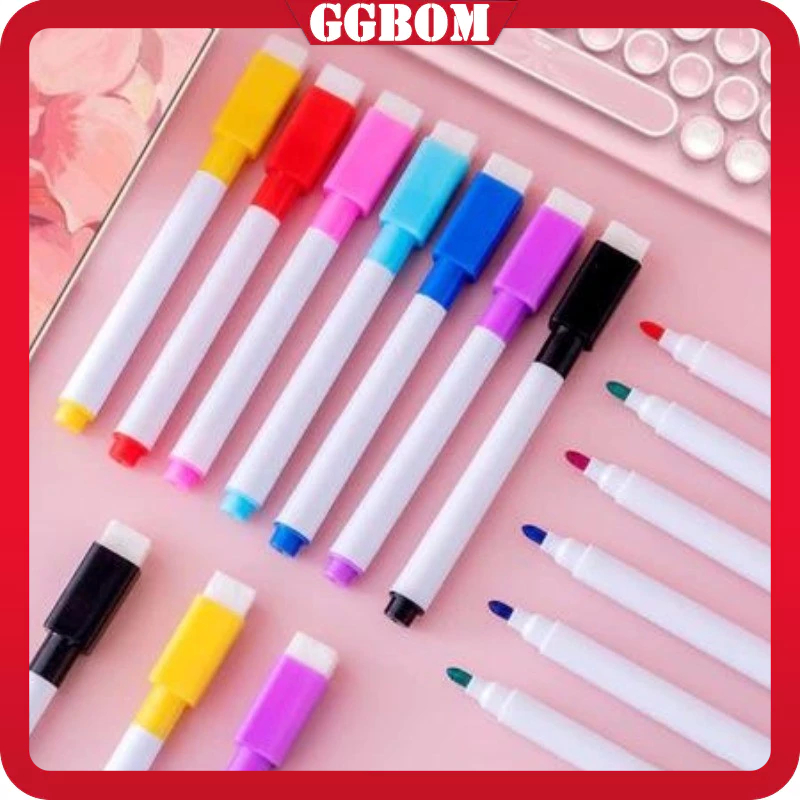 

8 PCS Spidol Warna Warni / Spidol WIPE / Penghapus Warna Warni Whiteboard Alat Papan Tulis Gambar /Menulis Anak Bisa Ditulis dan Dihapus / Spidol Whiteboard