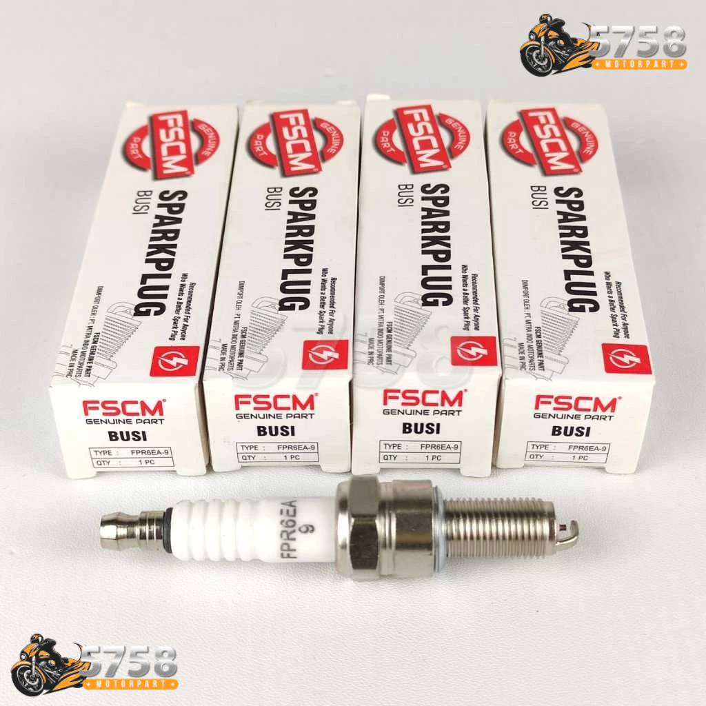 SPARK PLUG BUSI FPR6EA-9 RESISTOR KARISMA KHARISMA BEAT BLADE CS1 SUPRA X 125 VARIO SONIC VIXION JUP