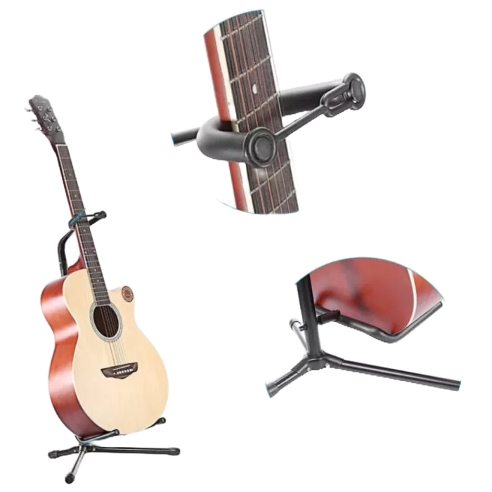 Stand Berdiri Untuk Gitar Akustik Elektrik Taff Studio Warna Black / Stand Gitar Akustik Elektrik