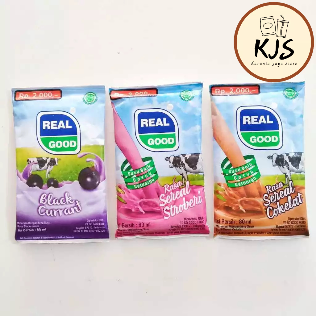 

REAL GOOD SUSU BANTAL UHT 80ml / (HARGA PER DUS) 1 DUS ISI 40 Pcs