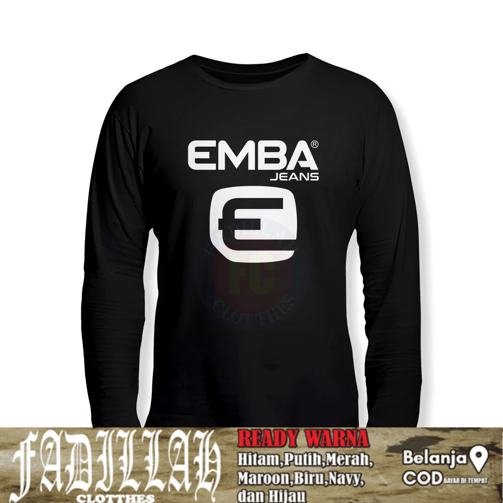Baju Kaos Emba Jeans v2 Lengan Panjang Kaos Distro