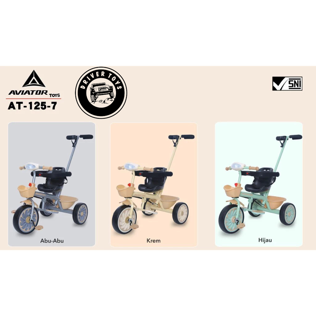 SEPEDA ANAK RODA 3 AVIATOR TRICYCLE AT 125-7 105-7 306-7 315-7 251