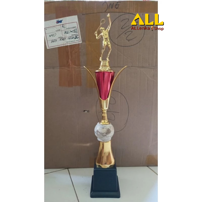 piala patung badminton| piala badminton| tropi badminton