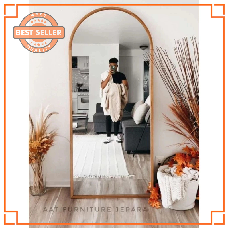 STANDING MIROR FULL BODY | CERMIN LENGKUNG FURNITURE MURAH