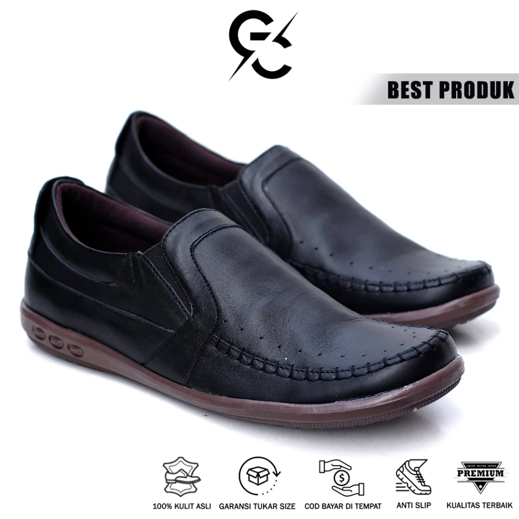 Grandable Jimyth Sepatu Kasual Pria Sneaker Kulit Asli Garut Terbaru Ori Kuliah Kondangan Cowok