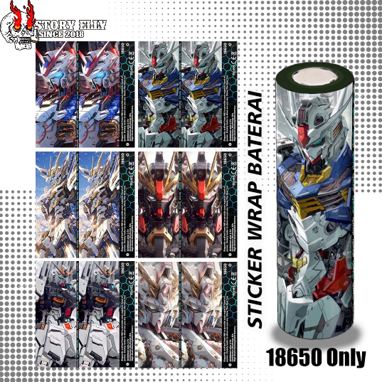 STORYELLY - Pelindung Baterai - Anime Gundam Wrap Baterai 18650