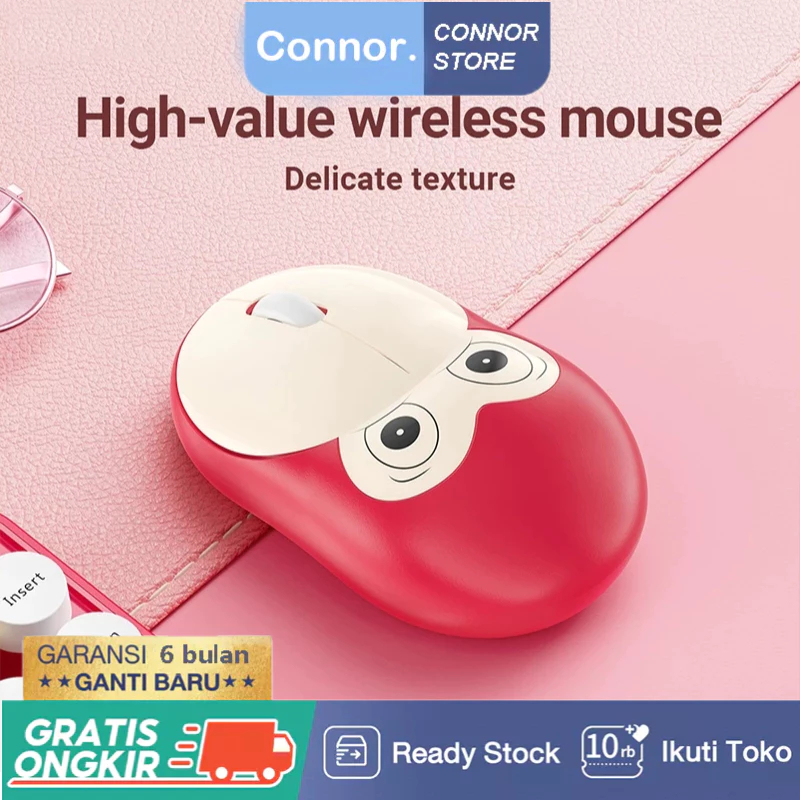 Wireless Mouse 2.4G - Silent Click, Fun Monkey Face Design-M7S