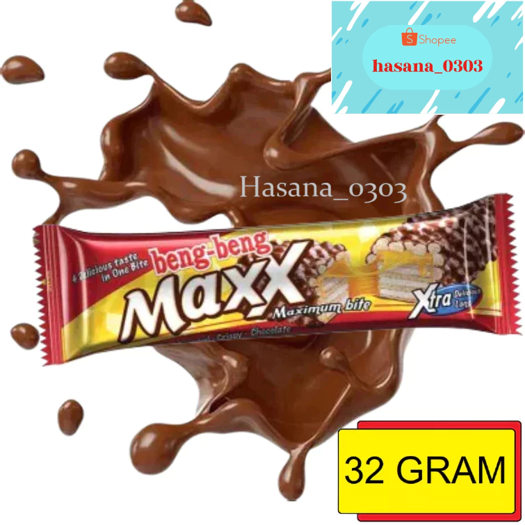 

beng-beng Maxx Wafer Rice Crispy Cokelat 32 g