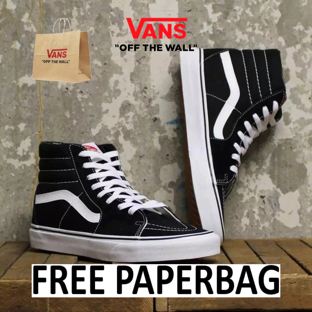 Vans Sk8 Skate Hi High Black White