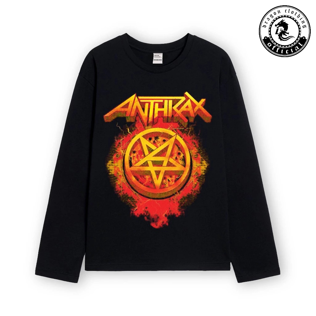 Dragon Clothing Kaos Band Lengan Panjang Anthrax T-shirt Long Sleeve  Unisex