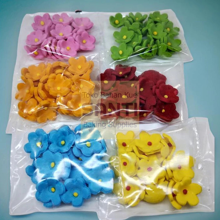 

Gum Paste Gumpaste Bunga Mini Warna Warni | 6-7 Gram