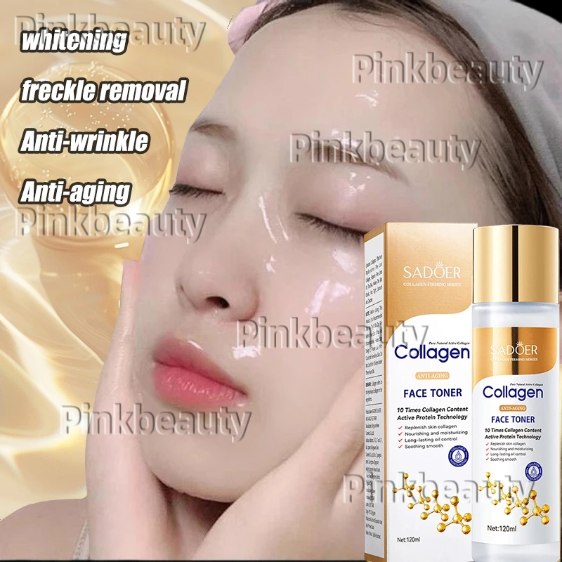 Whitening Collagen Toner Pemutih Penghilang Flek Hitam membandel Whitening Brightening Toner