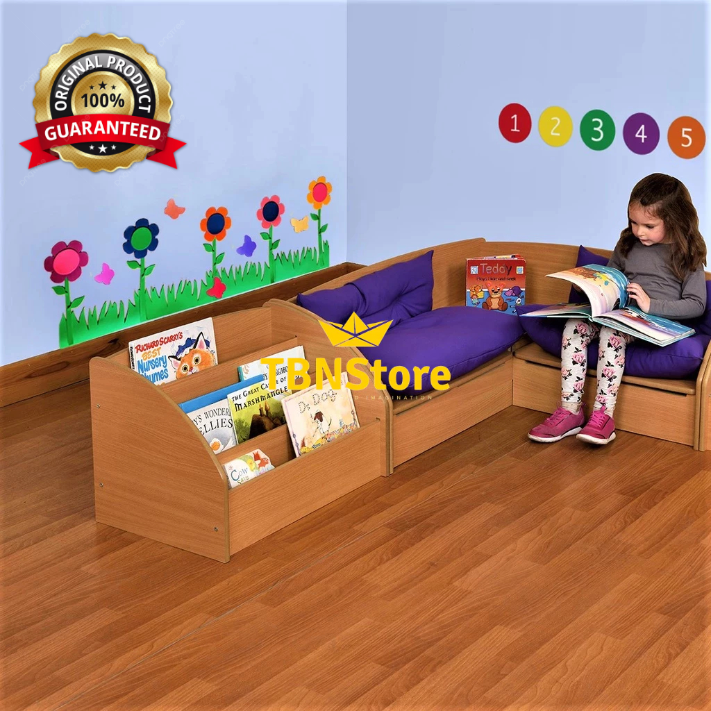 B A R U 1 Set (35X110Cm) Hiasan Dinding Kelas Pojok Baca Ruang Bermain Rumput Bunga Kupu Paud Tk Sd