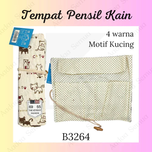 

Tempat Pensil Kain Motif Kucing