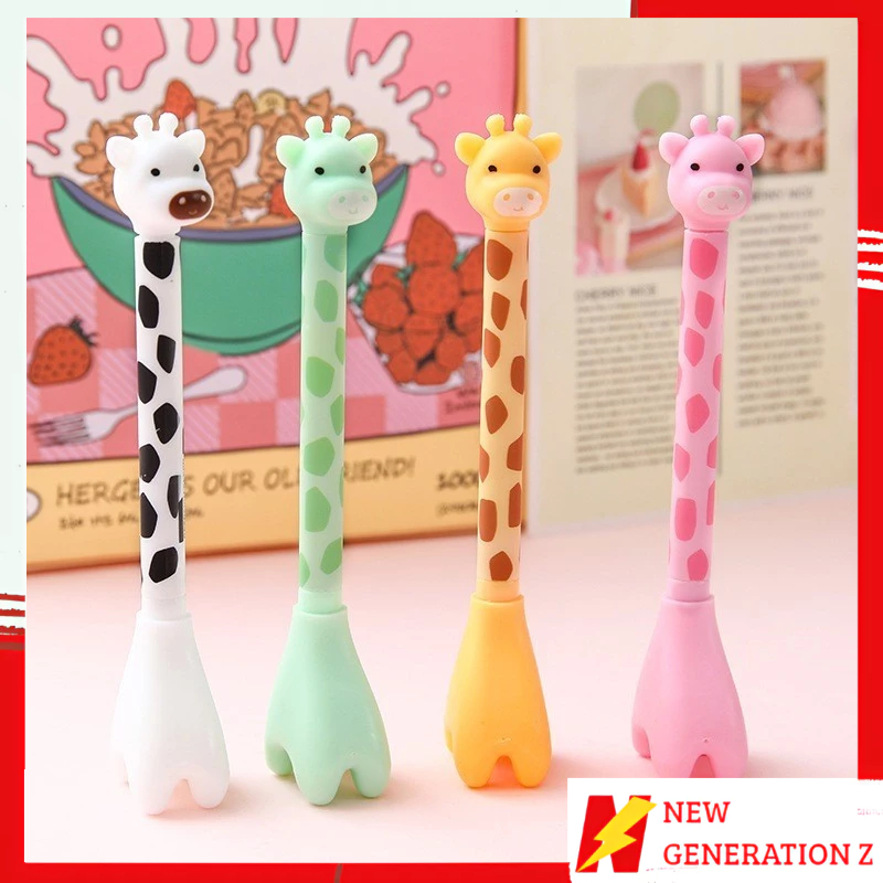 

NGZ Pena Tinta Hitam Karakter Hewan Lucu Model Animal Pen Gel Jerapah Girrafe Ballpen Pena Pulpen Ujung Lancip Karakter