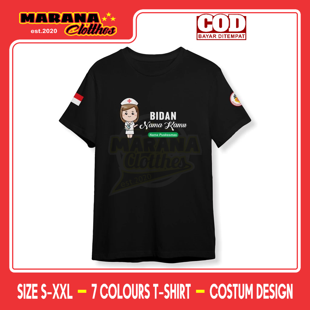 Kaos Bidan IBI Gratis Nama Kamu dan Nama Puskesmas Kamu Baju Distro