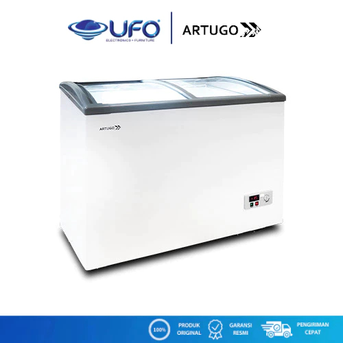 Artugo Display Cooler Curve Glass Sliding Freezer 252L SH265