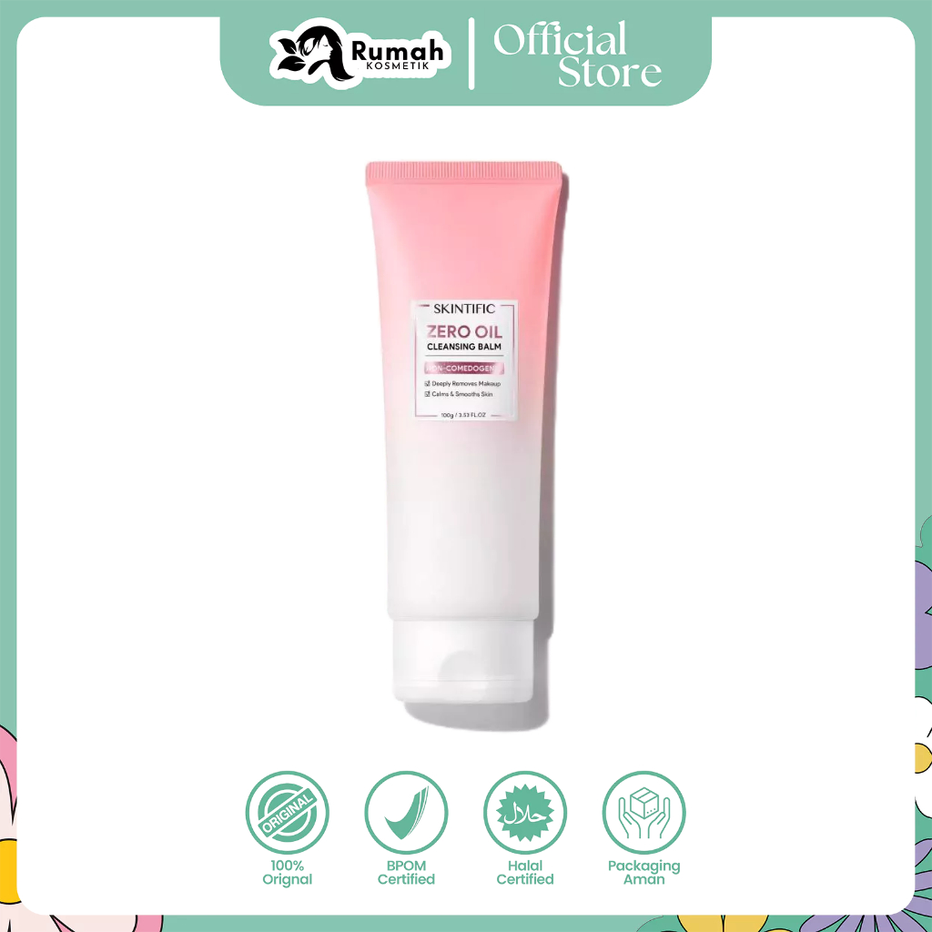 SKINTIFIC - Zero Oil Cleansing Balm 100ml - Pembersih Cleanser MakeuP