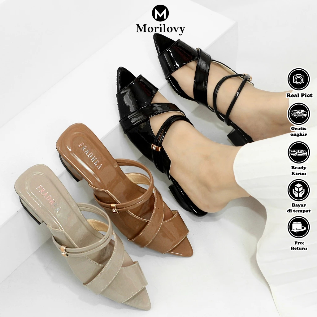 Sandal Mules Remaja Keren Fashionable Anti Slip Elegan Sandal Wanita Dewasa Women Shoes Sendal Cewek