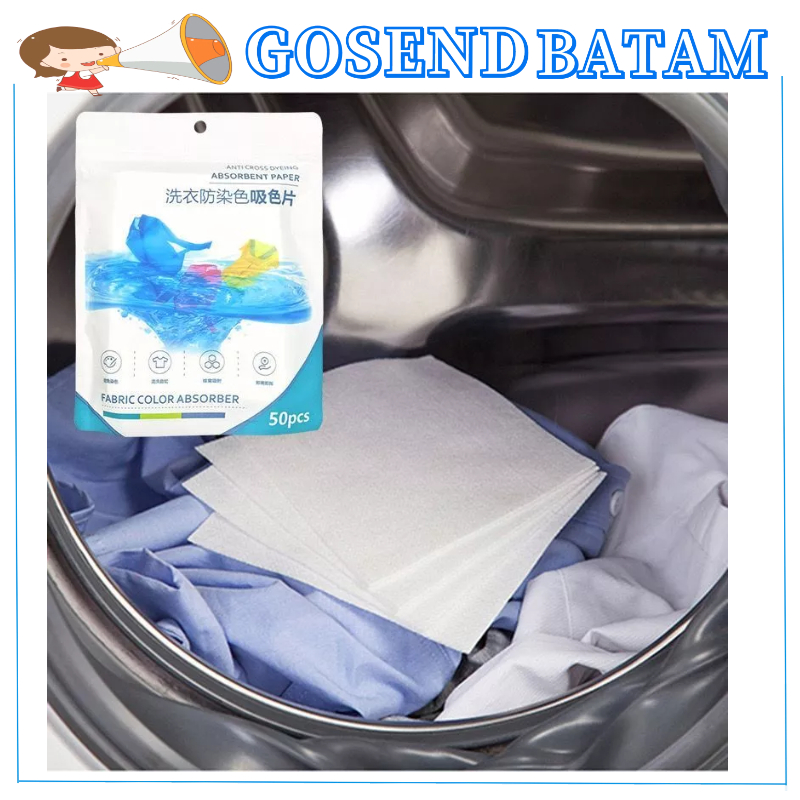(GOSEND)KERTAS PENYERAP WARNA PAKAIAN LUNTUR/KERTAS PENYRAP ANTI LUNTUR