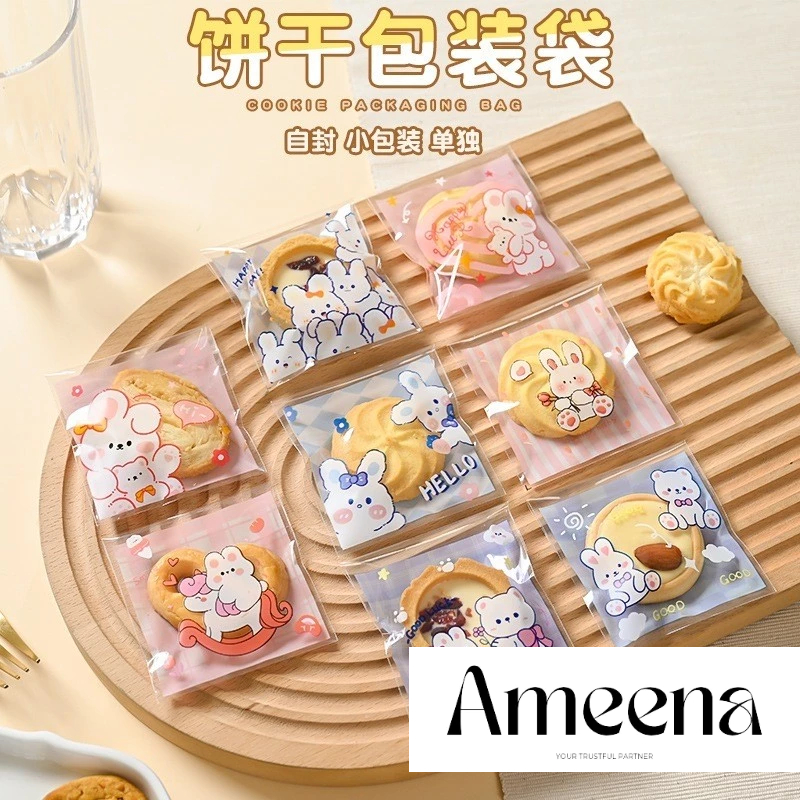 

[100 LEMBAR] PLASTIK OPP COOKIES CANDY KUE KERING UNIK LUCU 10x10