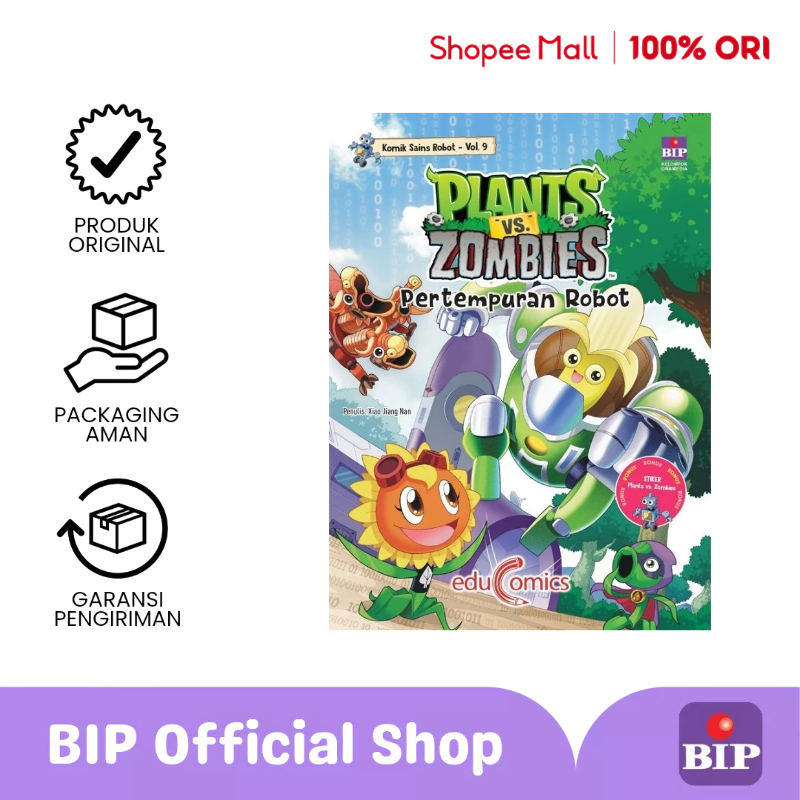 BIP - Educomics Plants Vs Zombies Komik Sains Robot 9: