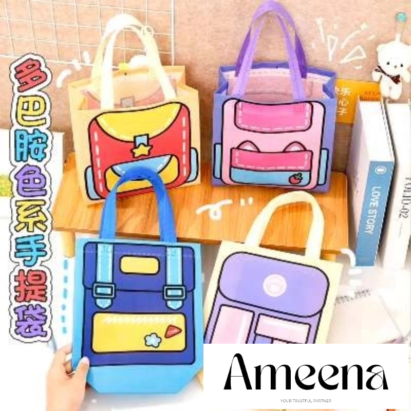 

[Satuan] Tas Non Woven Bag Motif Tas Sekolah Anak Gift Ulang Tahun Souvenir 22x9x22 cm