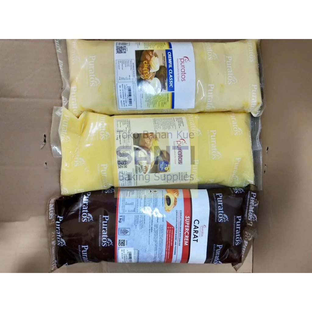 Puratos | Isian Roti dan Kue Creamfill Chocolate / Vanilla / Cheese Keju |  1 Kg