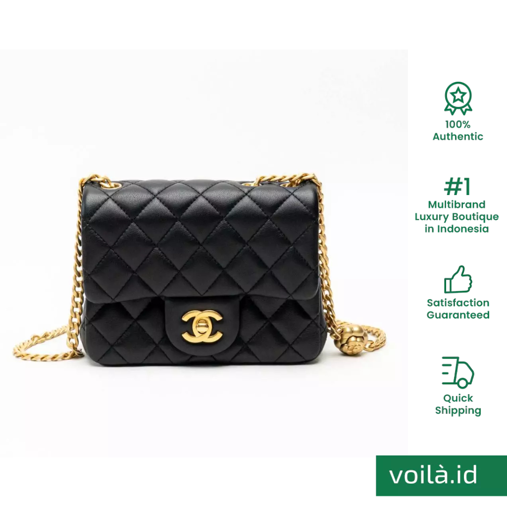 Chanel Camellia Crush Mini Flap Bag Lambskin Black Ghw