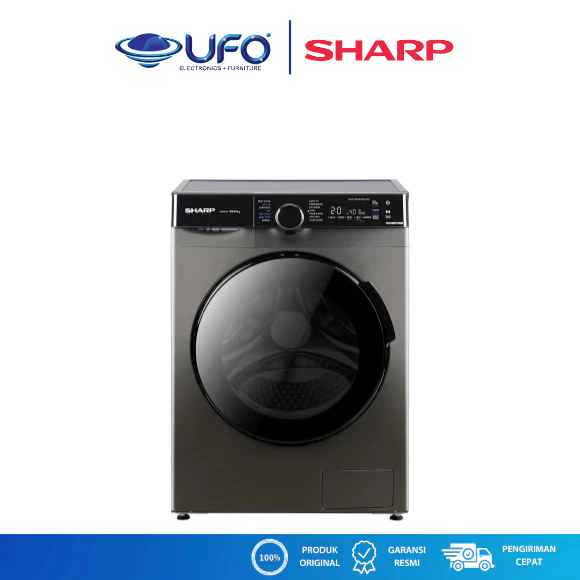 Sharp Mesin Cuci Front Loading 10 kg ESFL1410MSX | Bukaan Depan