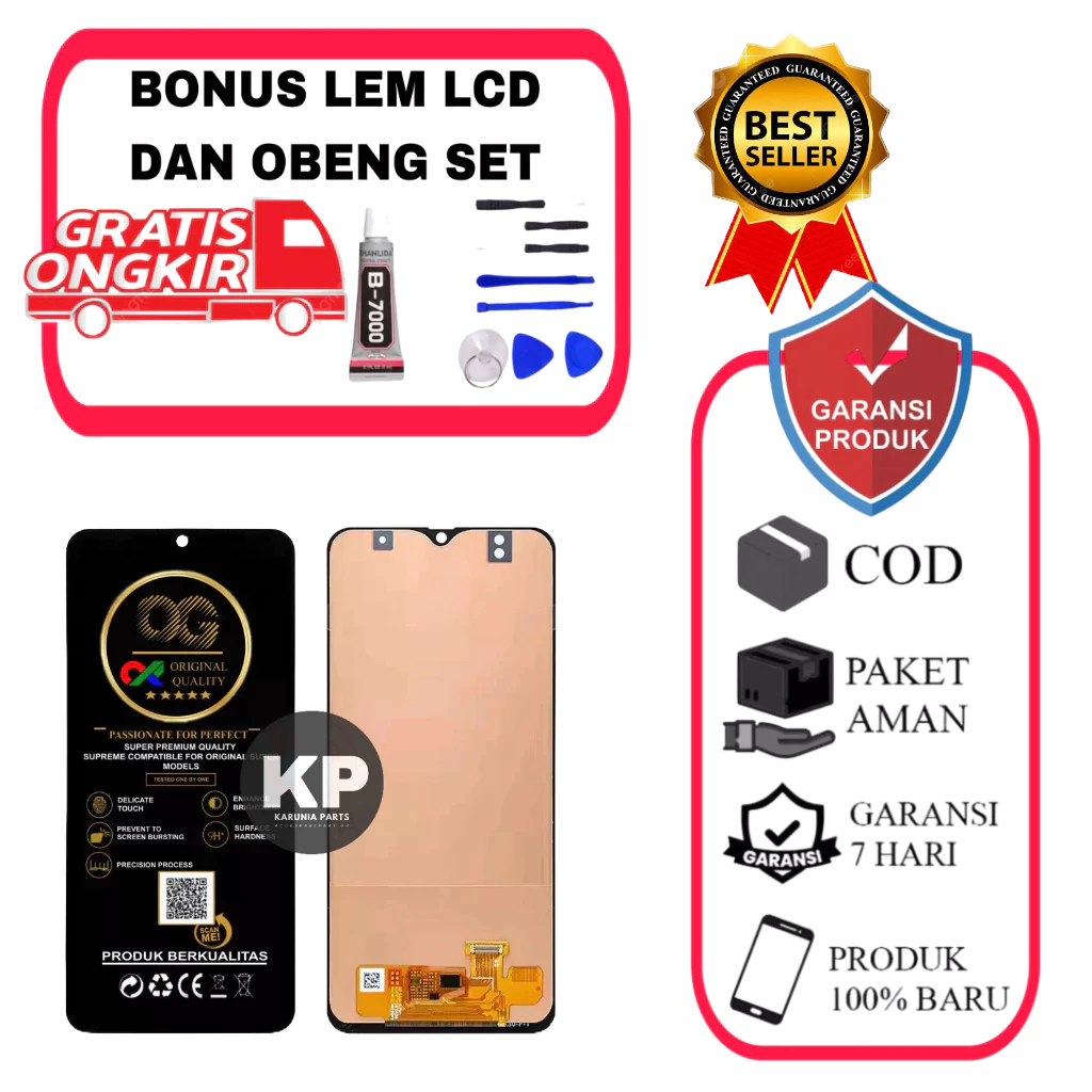 SAMSUNG A30  A305  A50  A505  A50S  A507 OG SUPER LCD FULLSET